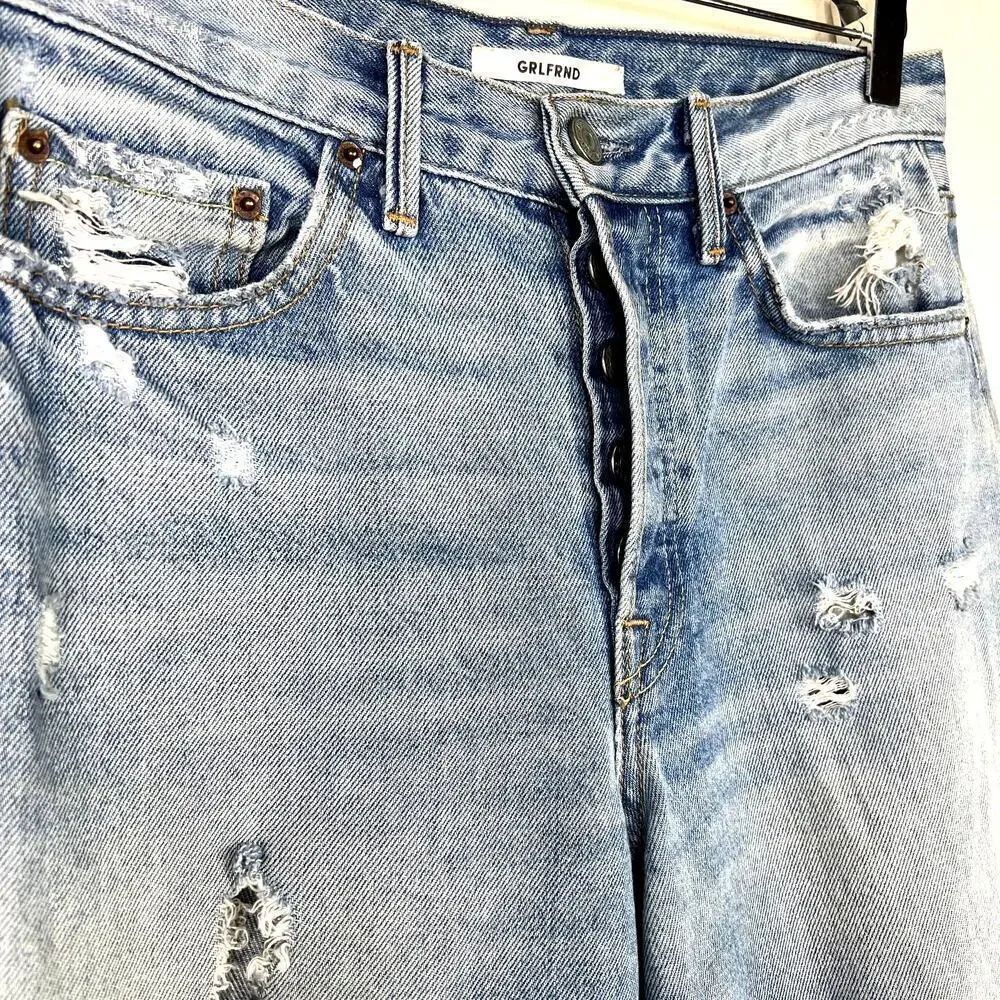 GRLFRND Karolina Distressed Skinny Jeans I Put a Spell on You Denim 26